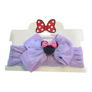 Kids Lavender Bow Headband with Pink Accent - Accessory